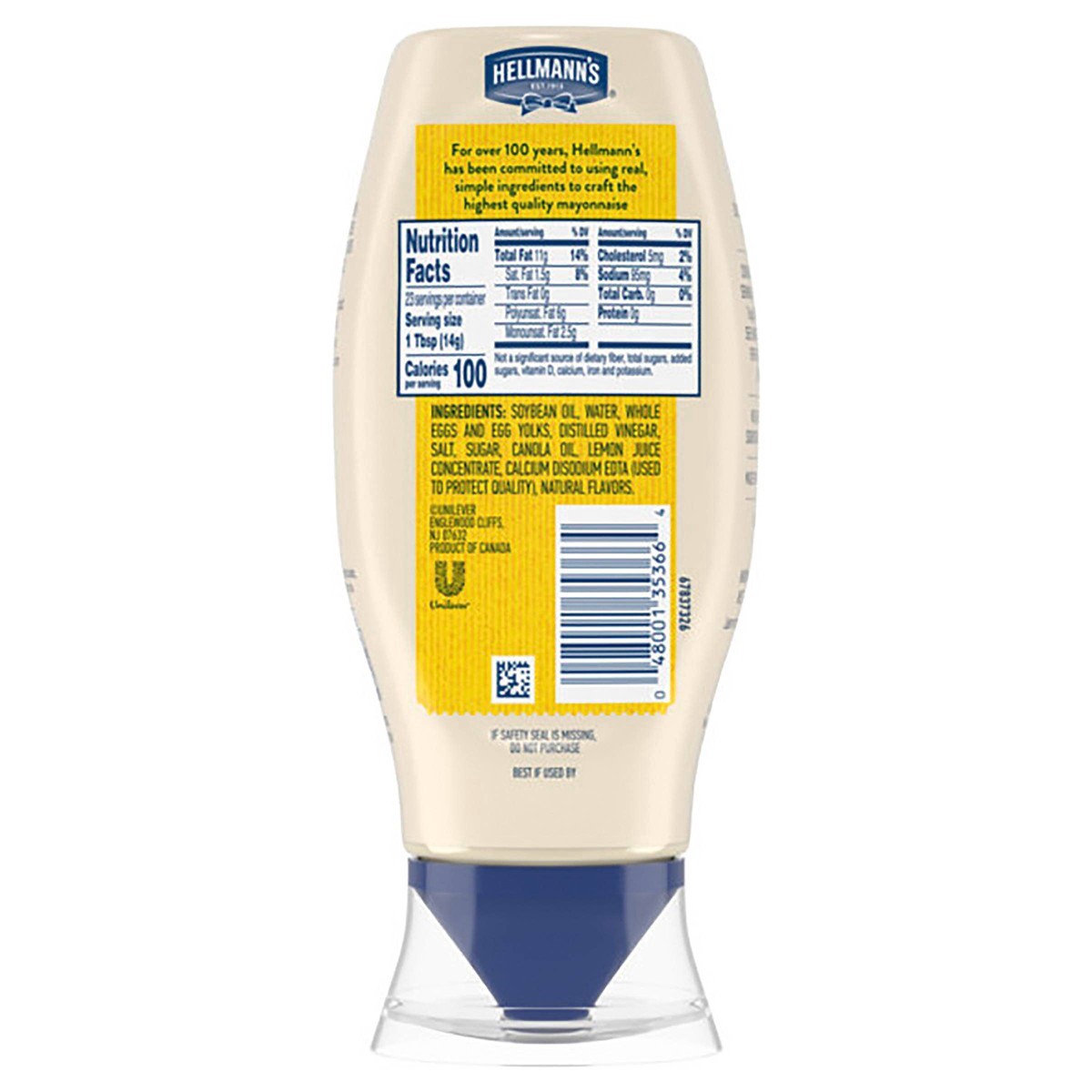 slide 34 of 82, Hellmann's Real Mayonnaise Real Mayo Squeeze Bottle, 11.5 oz, 11.5 oz