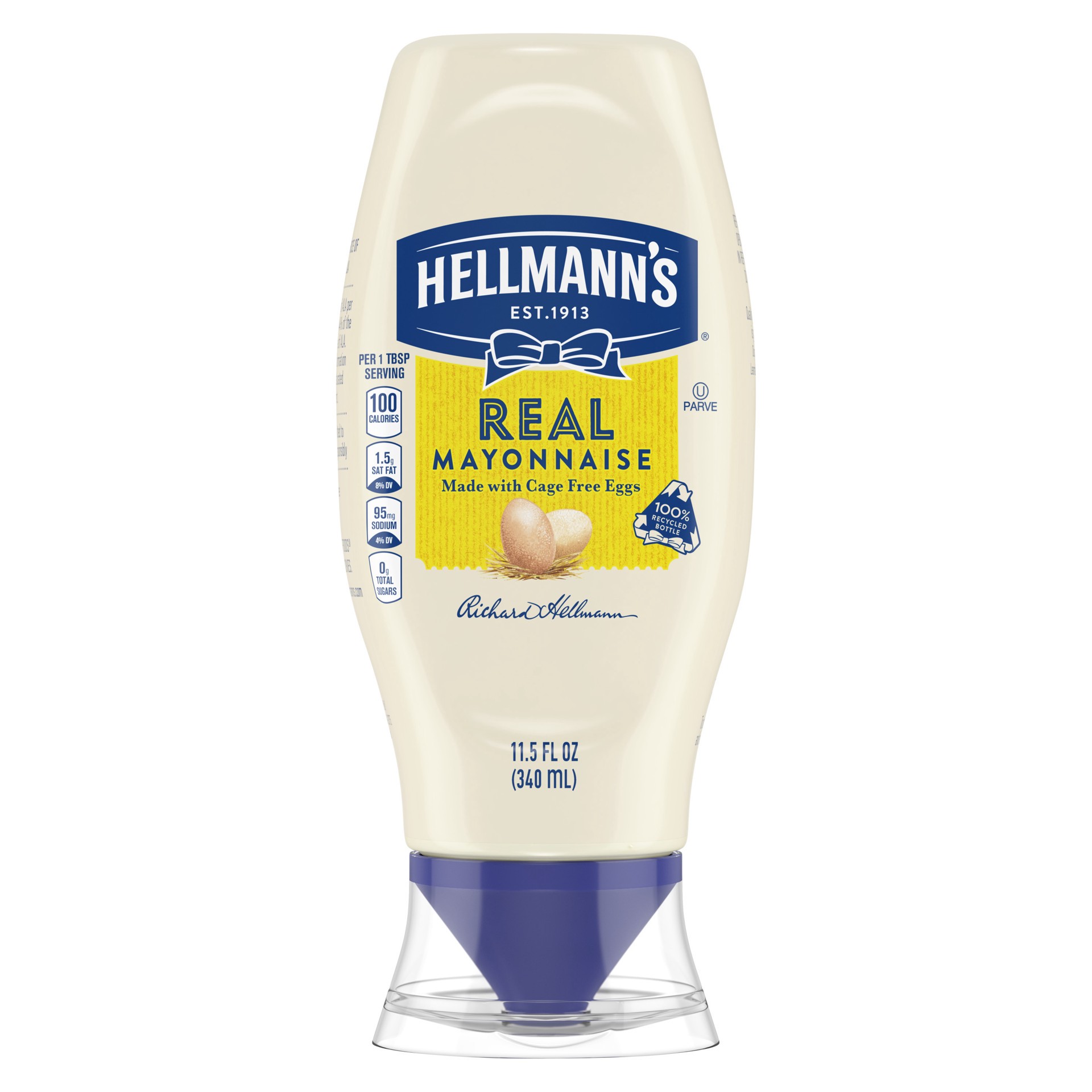 slide 1 of 82, Hellmann's Real Mayonnaise Real Mayo Squeeze Bottle, 11.5 oz, 11.5 oz