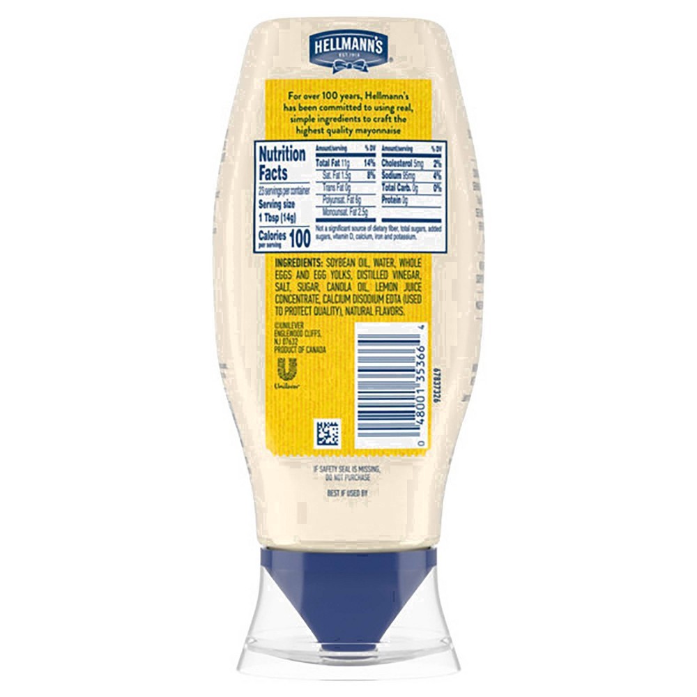 slide 22 of 82, Hellmann's Real Mayonnaise Real Mayo Squeeze Bottle, 11.5 oz, 11.5 oz