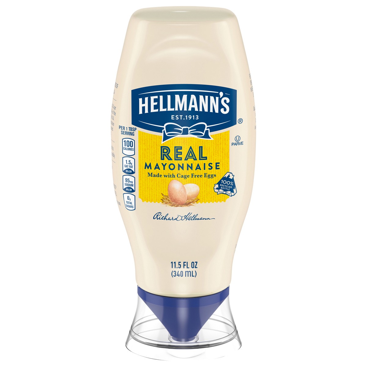 slide 1 of 82, Hellmann's Real Mayonnaise Real Mayo Squeeze Bottle 11.5 oz, 11.50 oz