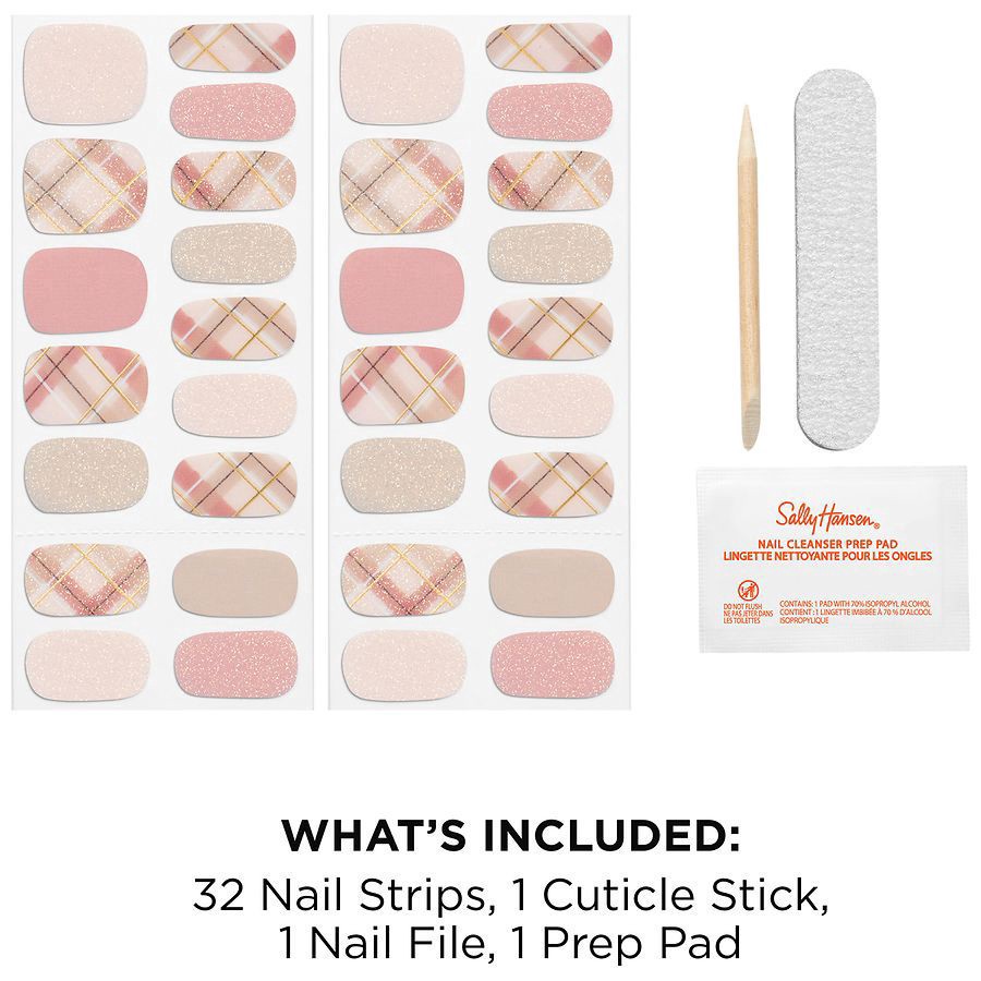 slide 4 of 5, Sally Hansen Salon Effects Nail Strips - Pretty In Plaid, 1 ct