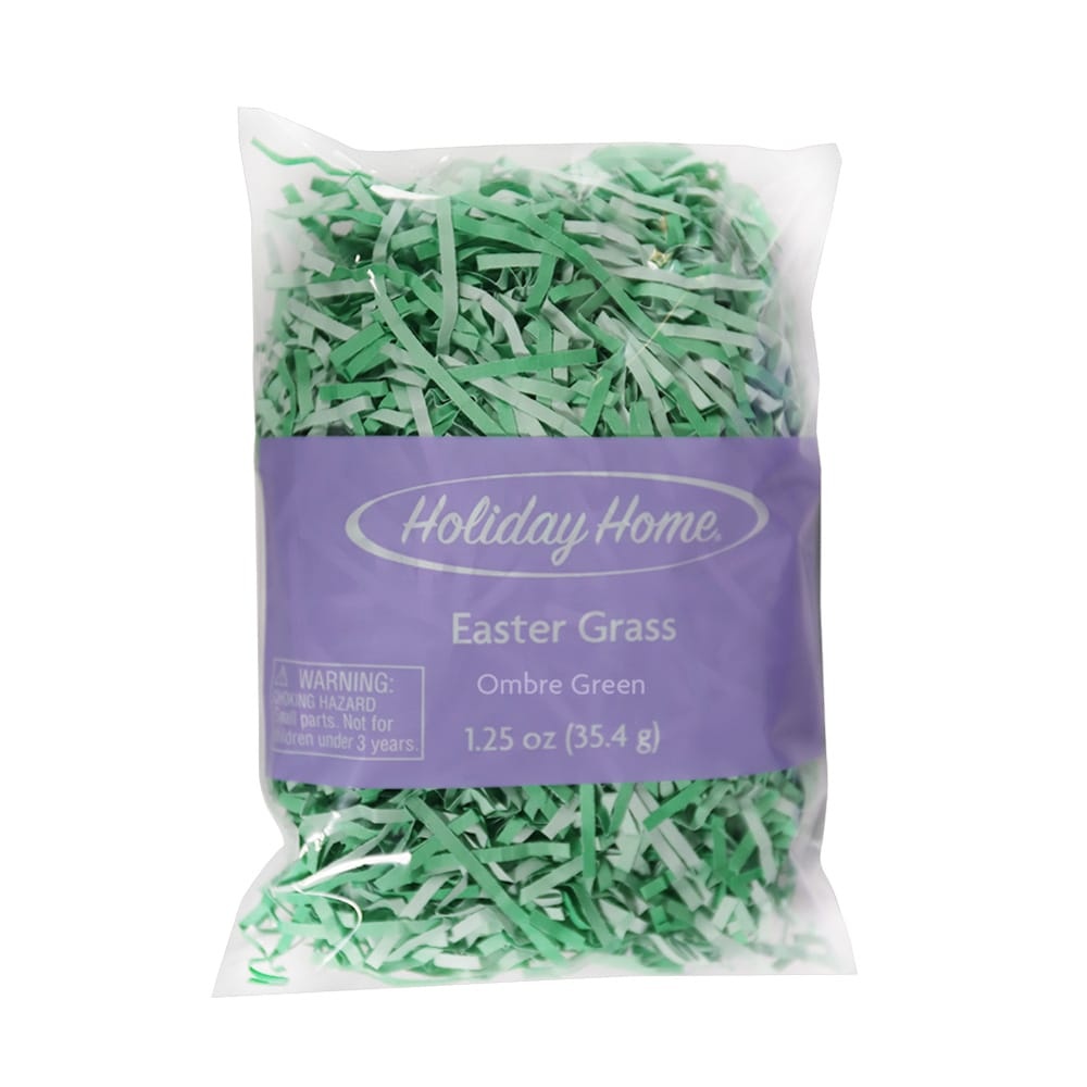 slide 1 of 1, Holiday Home Paper Easter Grass - Ombre Green, 1.25 oz