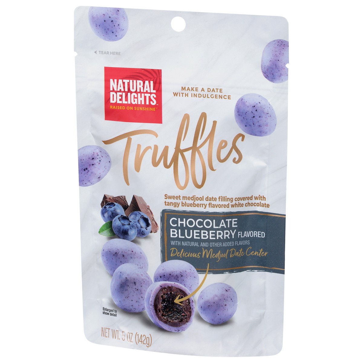 slide 3 of 9, Bard Valley Natural Delights Milk Chocolate Blueberry Truffles, 5 oz