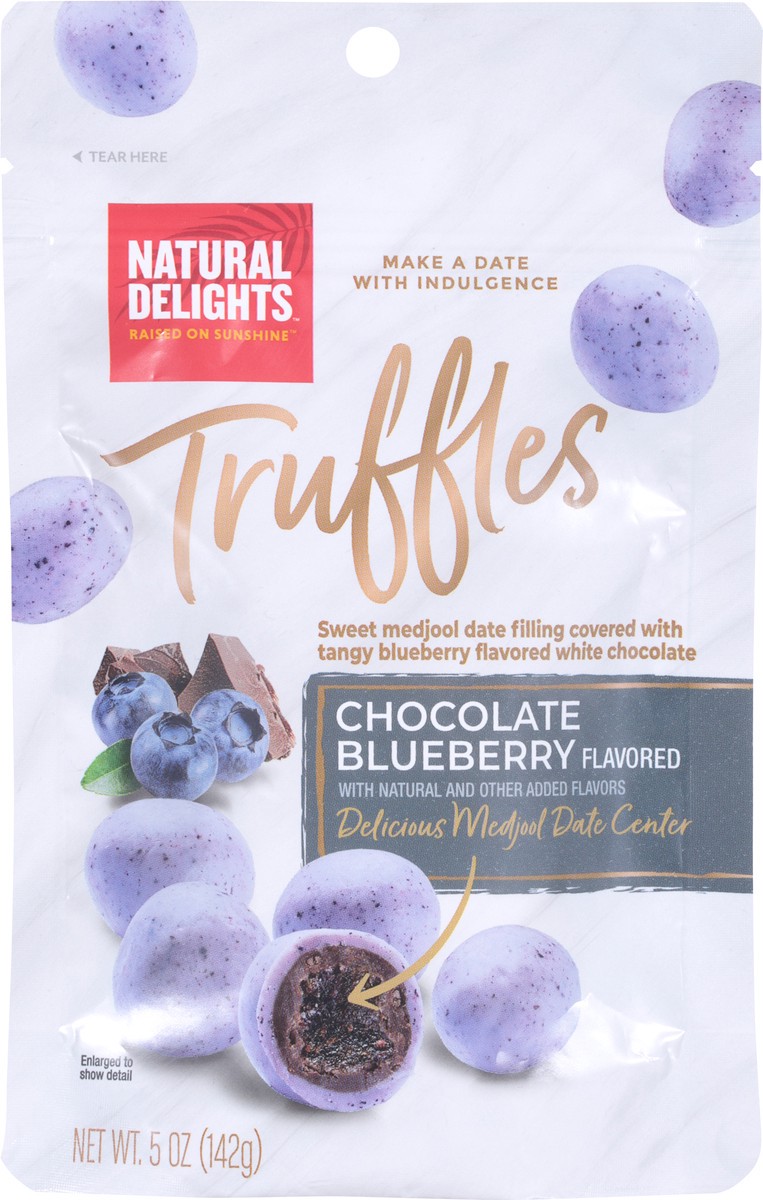 slide 6 of 9, Bard Valley Natural Delights Milk Chocolate Blueberry Truffles, 5 oz
