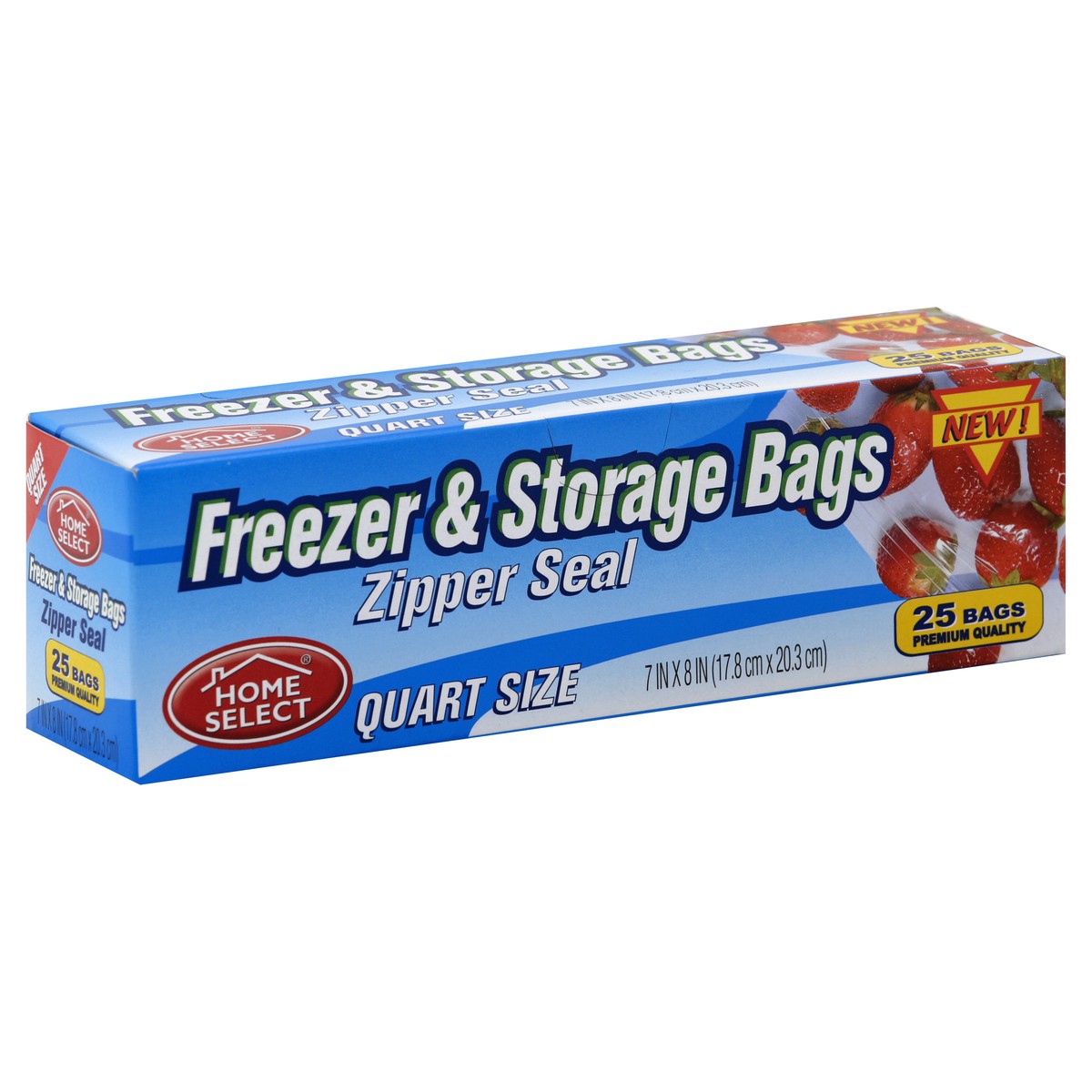 slide 2 of 10, Home Select Freezer & Storage Bags 25 ea, 25 ct
