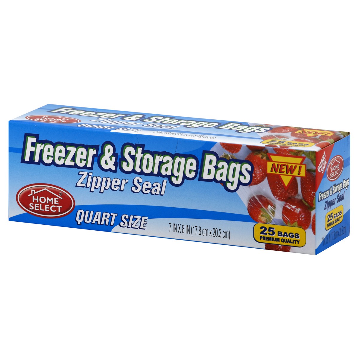 slide 3 of 10, Home Select Freezer & Storage Bags 25 ea, 25 ct
