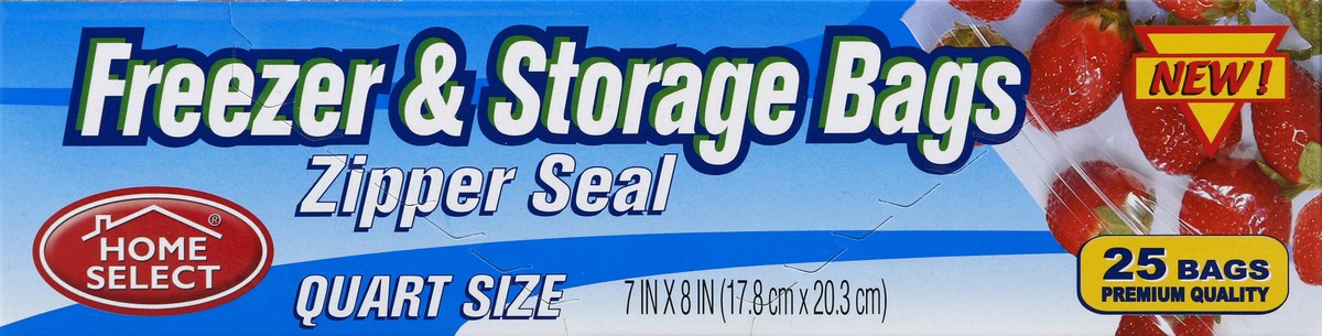 slide 6 of 10, Home Select Freezer & Storage Bags 25 ea, 25 ct