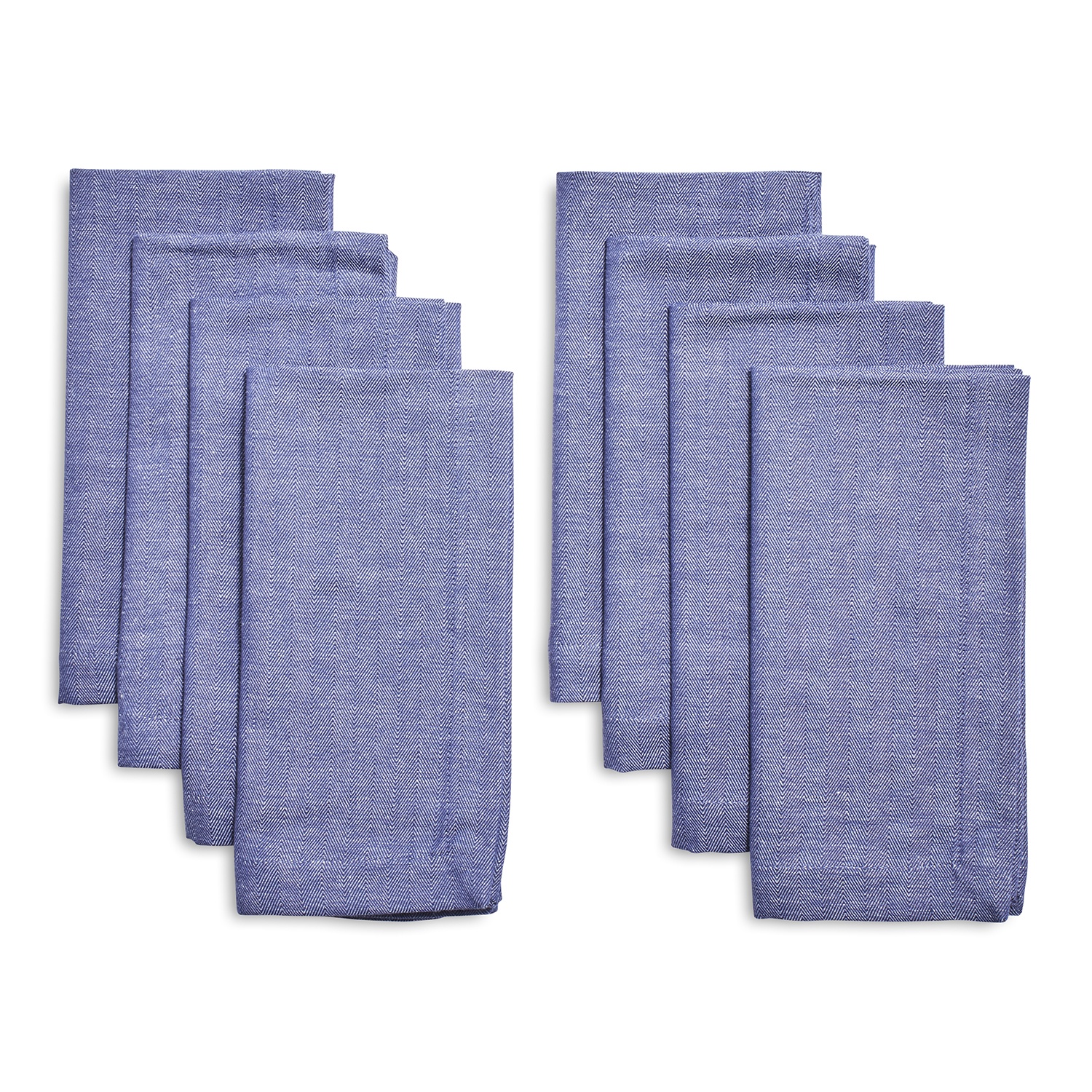 slide 1 of 1, Sur La Table Herringbone Napkins, Blue, 8 ct