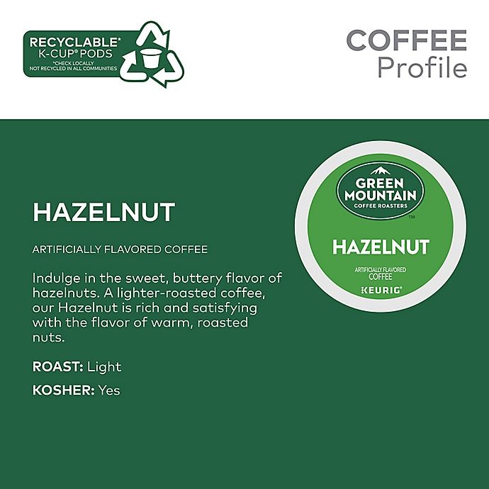 slide 4 of 7, Green Mountain Coffee Hazelnut Flavored Coffee Keurig K-Cup Pods, 96 ct