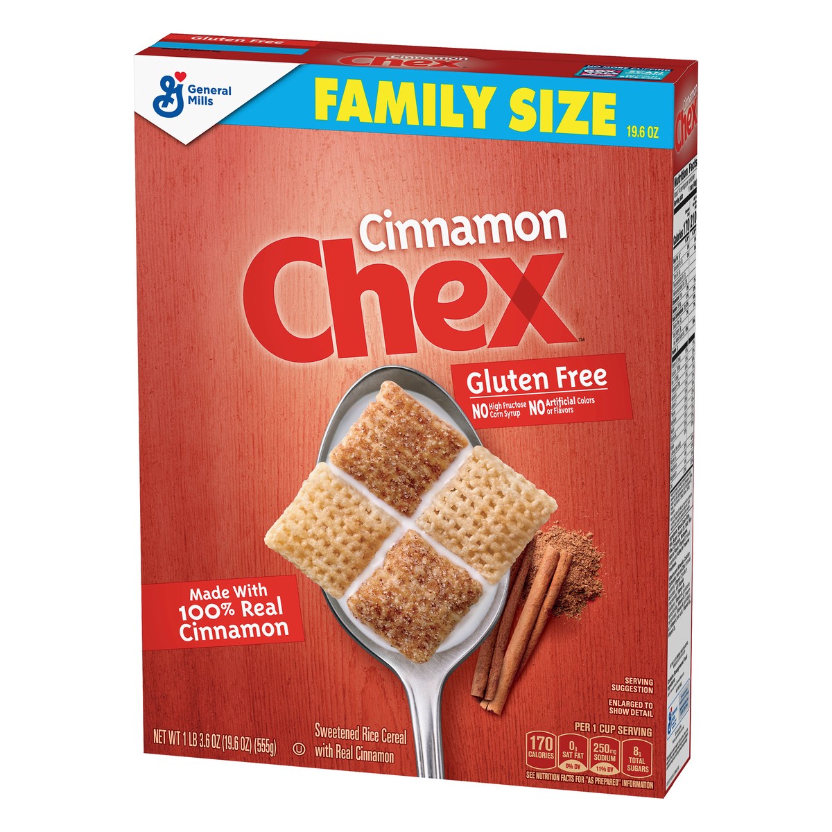 slide 11 of 12, Chex Family Size Gluten Free Cinnamon Cereal 19.6 oz, 19.6 oz