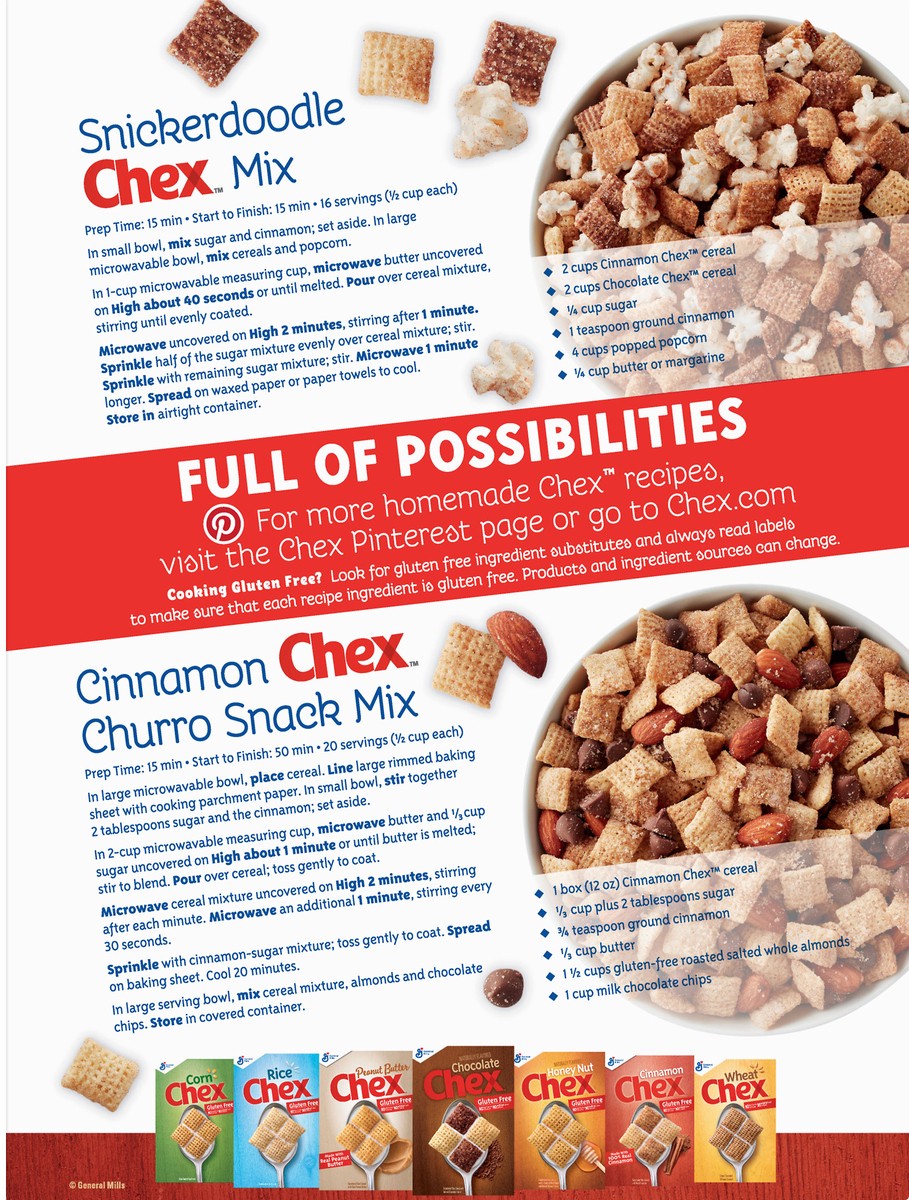 slide 10 of 12, Chex Family Size Gluten Free Cinnamon Cereal 19.6 oz, 19.6 oz