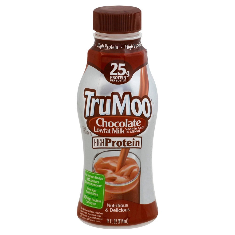 slide 6 of 10, TruMoo High Protein 1% Low Fat Chocolate Milk - 14 fl oz, 14 fl oz