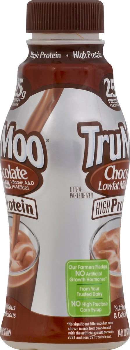 slide 4 of 10, TruMoo High Protein 1% Low Fat Chocolate Milk - 14 fl oz, 14 fl oz