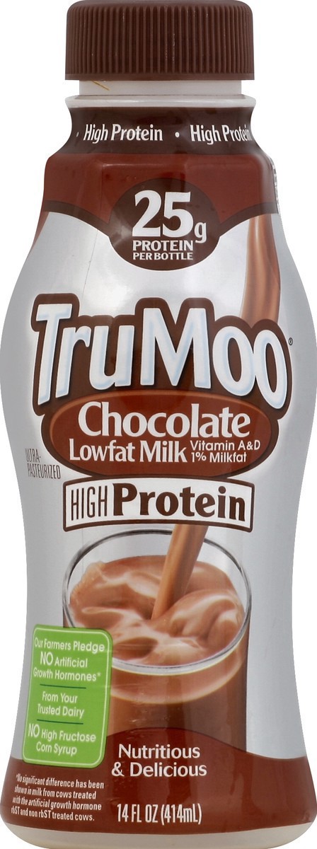 slide 7 of 10, TruMoo High Protein 1% Low Fat Chocolate Milk - 14 fl oz, 14 fl oz