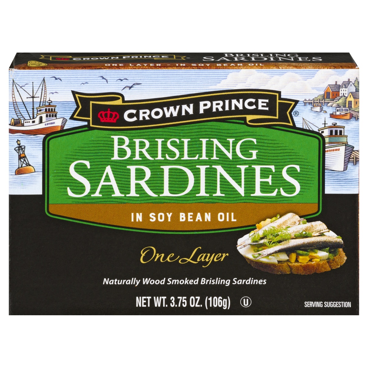slide 1 of 1, Crown Prince Sardines In Soy Oil, 3.75 oz