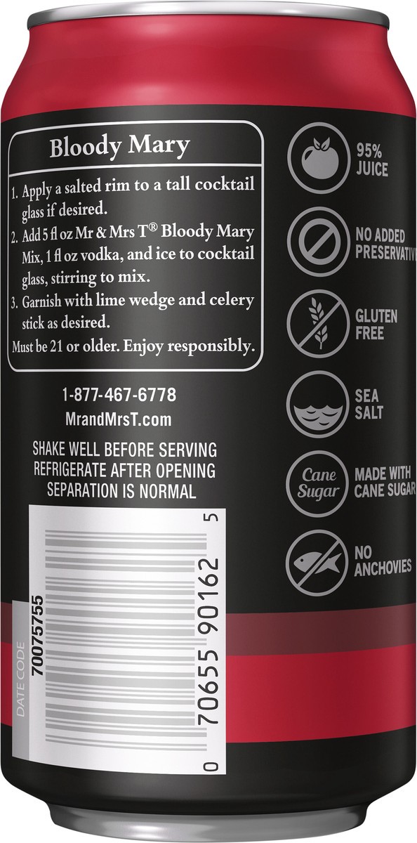 slide 5 of 7, Mr & Mrs T Original Bloody Mary Mix, 11.5 fl oz can, 11.50 liter