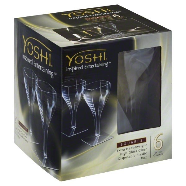 slide 1 of 1, Yoshi Square Wine Glass, 6 oz