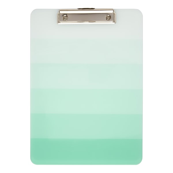 slide 1 of 1, Office Depot Fashion Clipboard, 9'' X 12-1/2'', Mint Ombre, 9 in