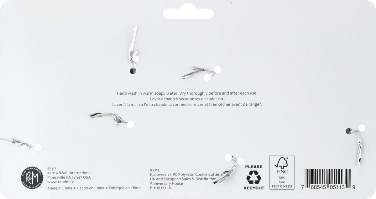 slide 2 of 10, R&M Halloween Cookie Cutter 3Pc Set, 3 ct