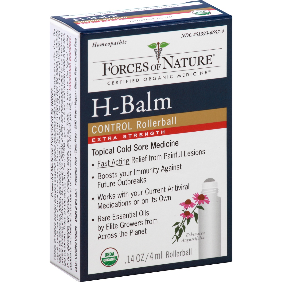 slide 2 of 9, Forces of Nature Rollerball H-balm Control Extra Strength, 4 ml