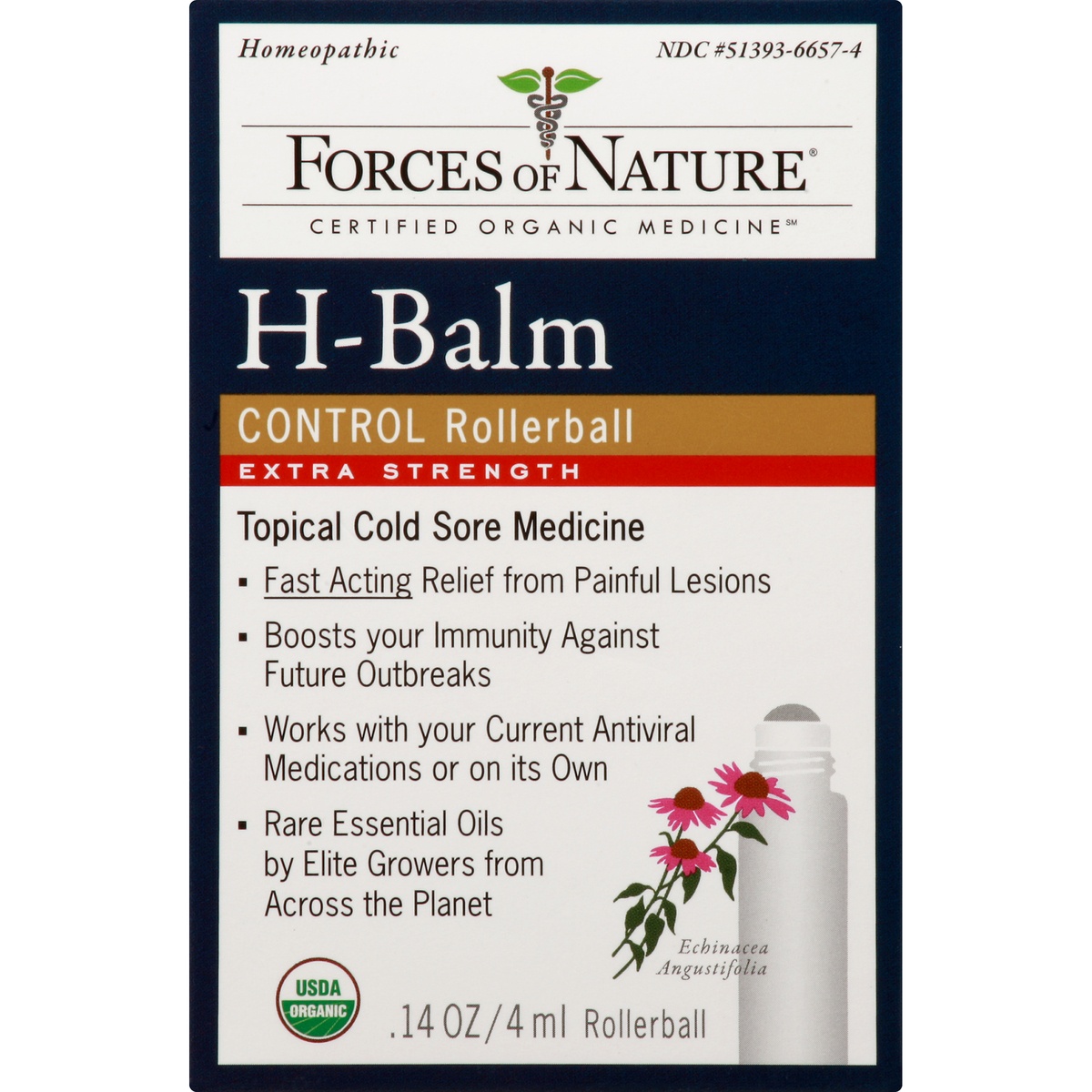 slide 8 of 9, Forces of Nature Rollerball H-balm Control Extra Strength, 4 ml