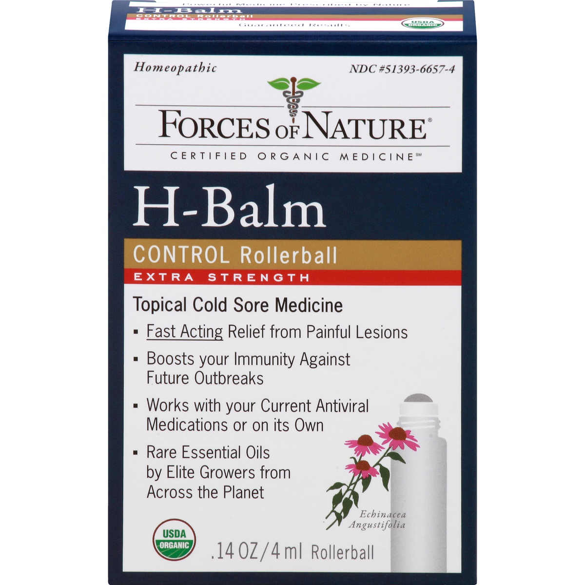 slide 1 of 9, Forces of Nature Rollerball H-balm Control Extra Strength, 4 ml