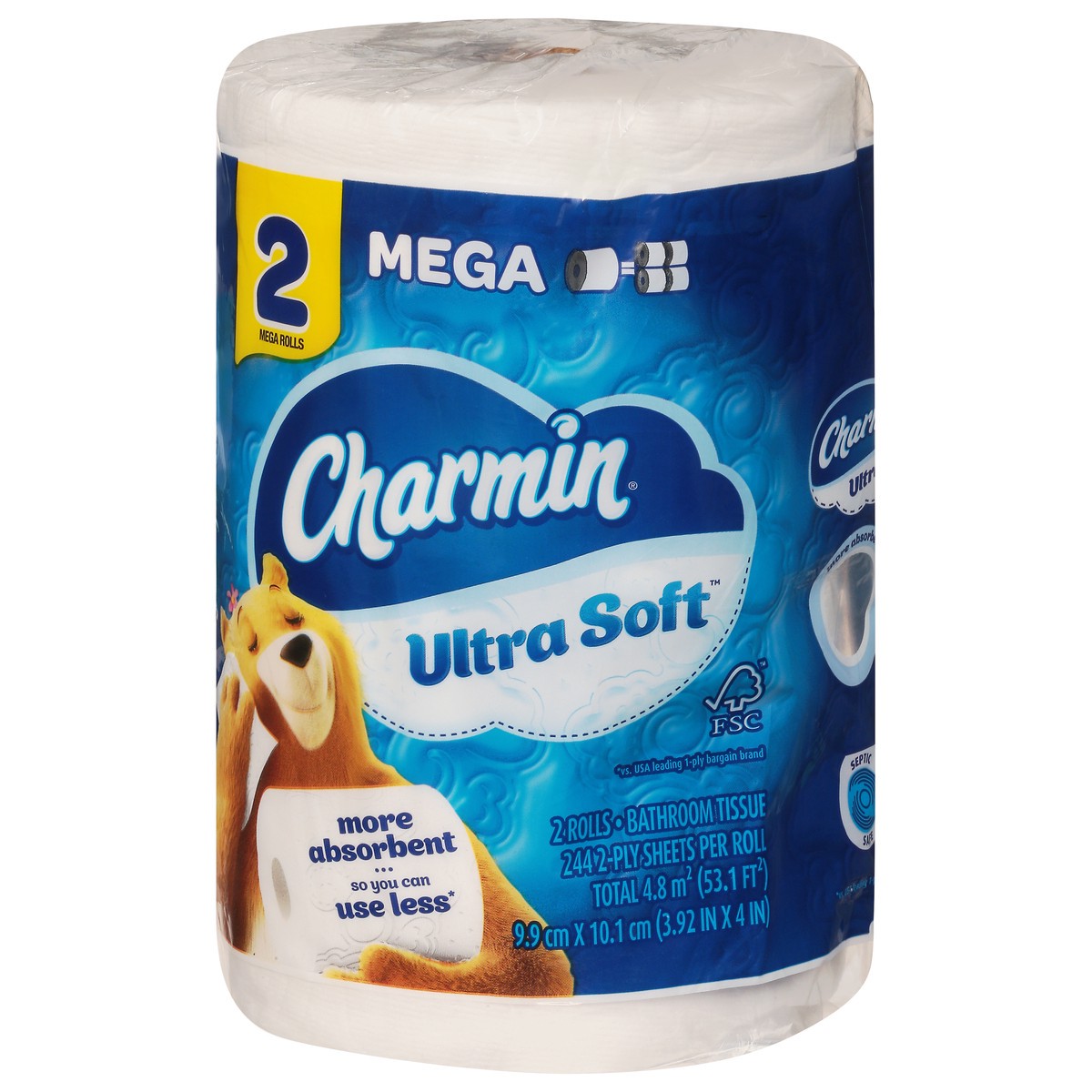 slide 3 of 9, Charmin Ultra Soft 2-Ply Mega Rolls Bathroom Tissue 2 ea, 2 ct