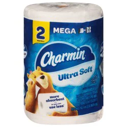 Charmin Ultra Soft 2-Ply Mega Rolls Bathroom Tissue 2 ea
