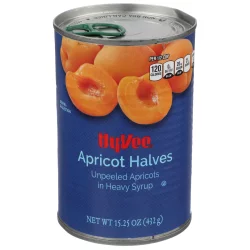 Hy-vee Unpeeled Apricot Halves In Heavy Syrup