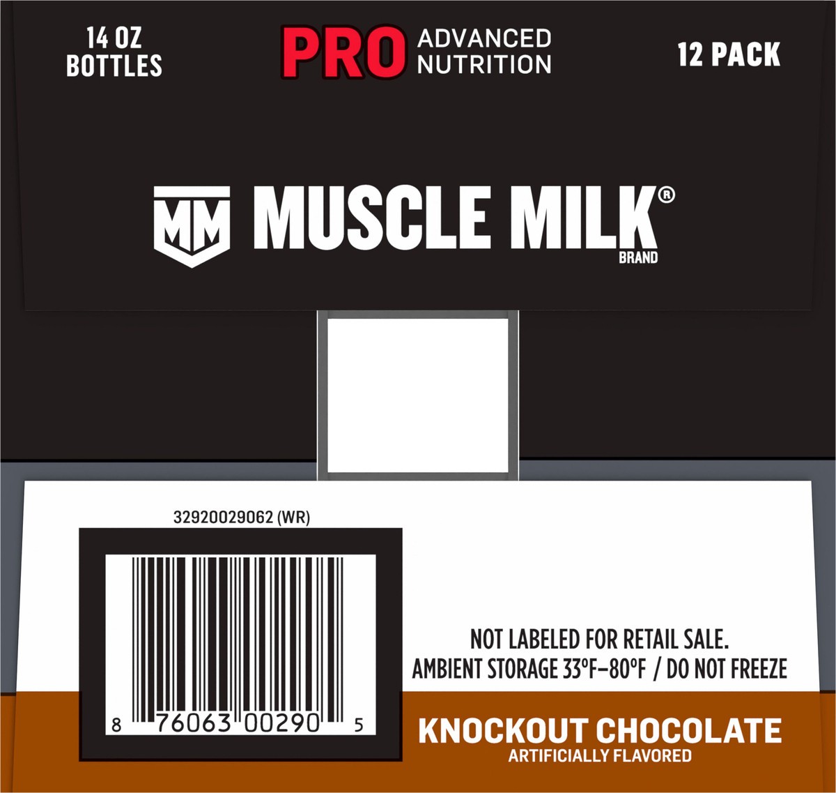 slide 6 of 6, Muscle Milk Pro Protein Shake Knockout Chocolate Artificially Flavored 14 Oz 12 Count, 12 ct
