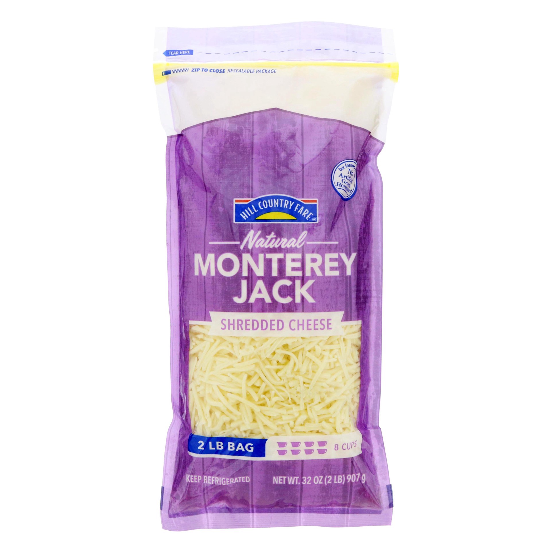 slide 1 of 1, Hill Country Fare Monterey Jack Shredded Cheese, 32 oz