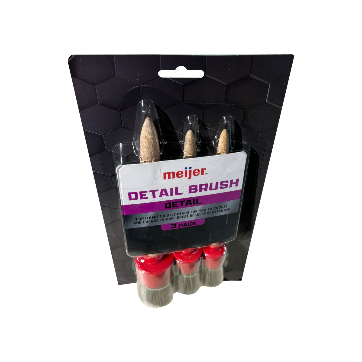 slide 2 of 8, Meijer Detail Brush Set, 3PK, 3 ct