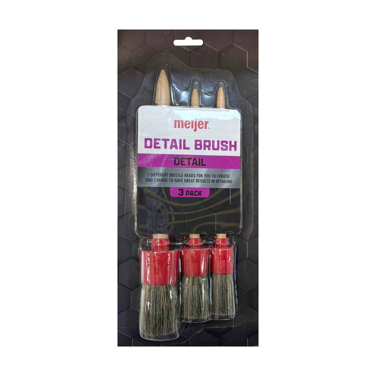 slide 1 of 8, Meijer Detail Brush Set, 3PK, 3 ct