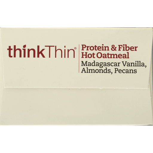 slide 9 of 9, thinkThin Madagascar Vanilla Almonds Pecans Protein Fiber Hot Oatmeal, 10.58 oz