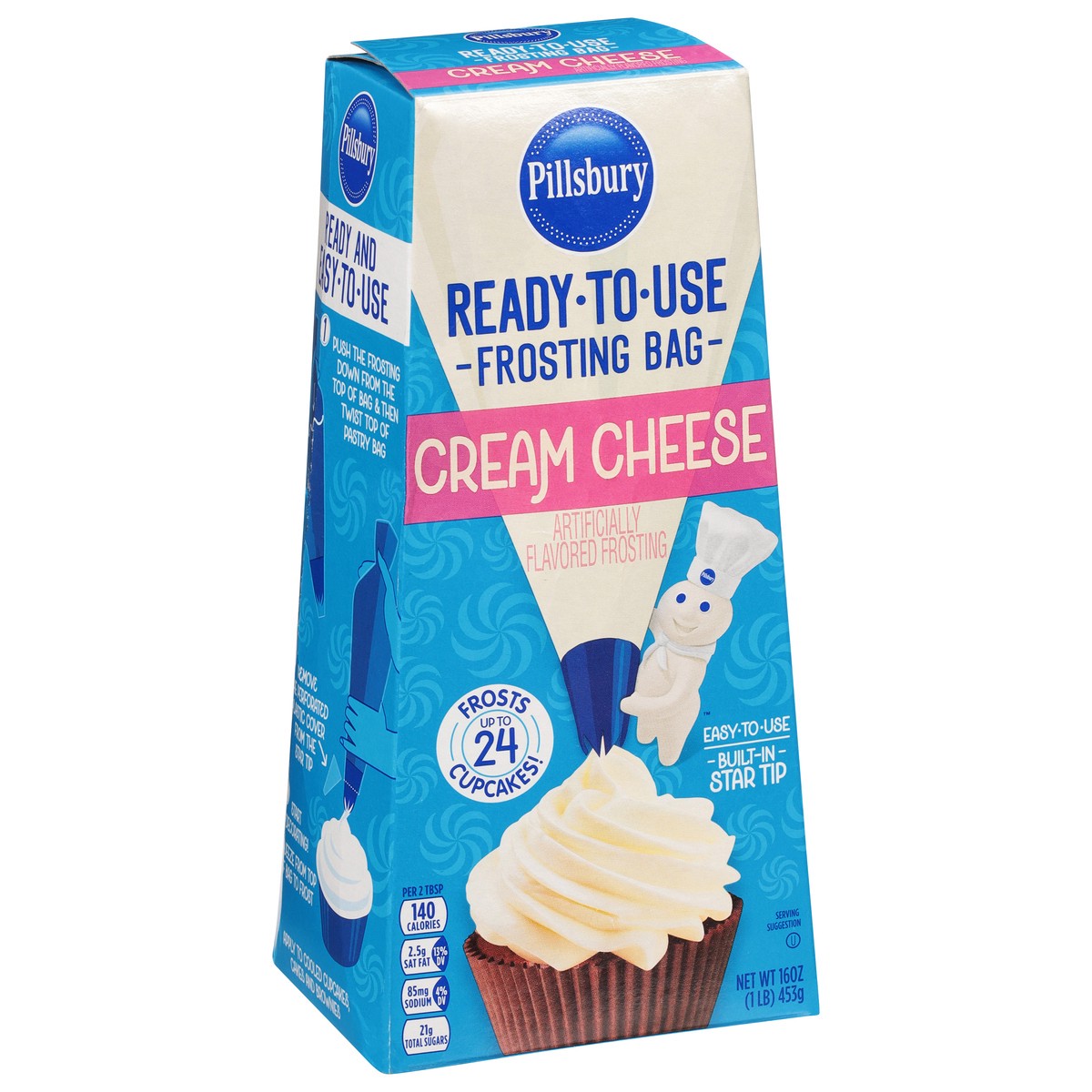 slide 2 of 9, Pillsbury Frosting Filled Pastry Bag Cream Cheese, 16 oz