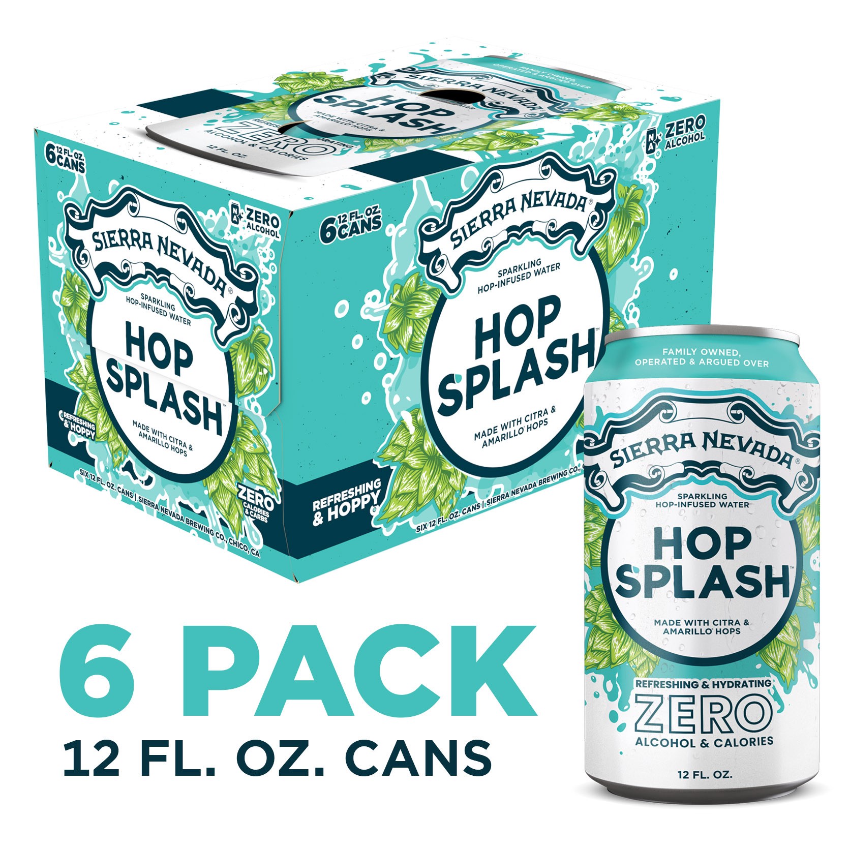 slide 1 of 66, Sierra Nevada Hop Splash Sparkling Hop-Infused Water 6 Pack (12oz Cans), 12 oz