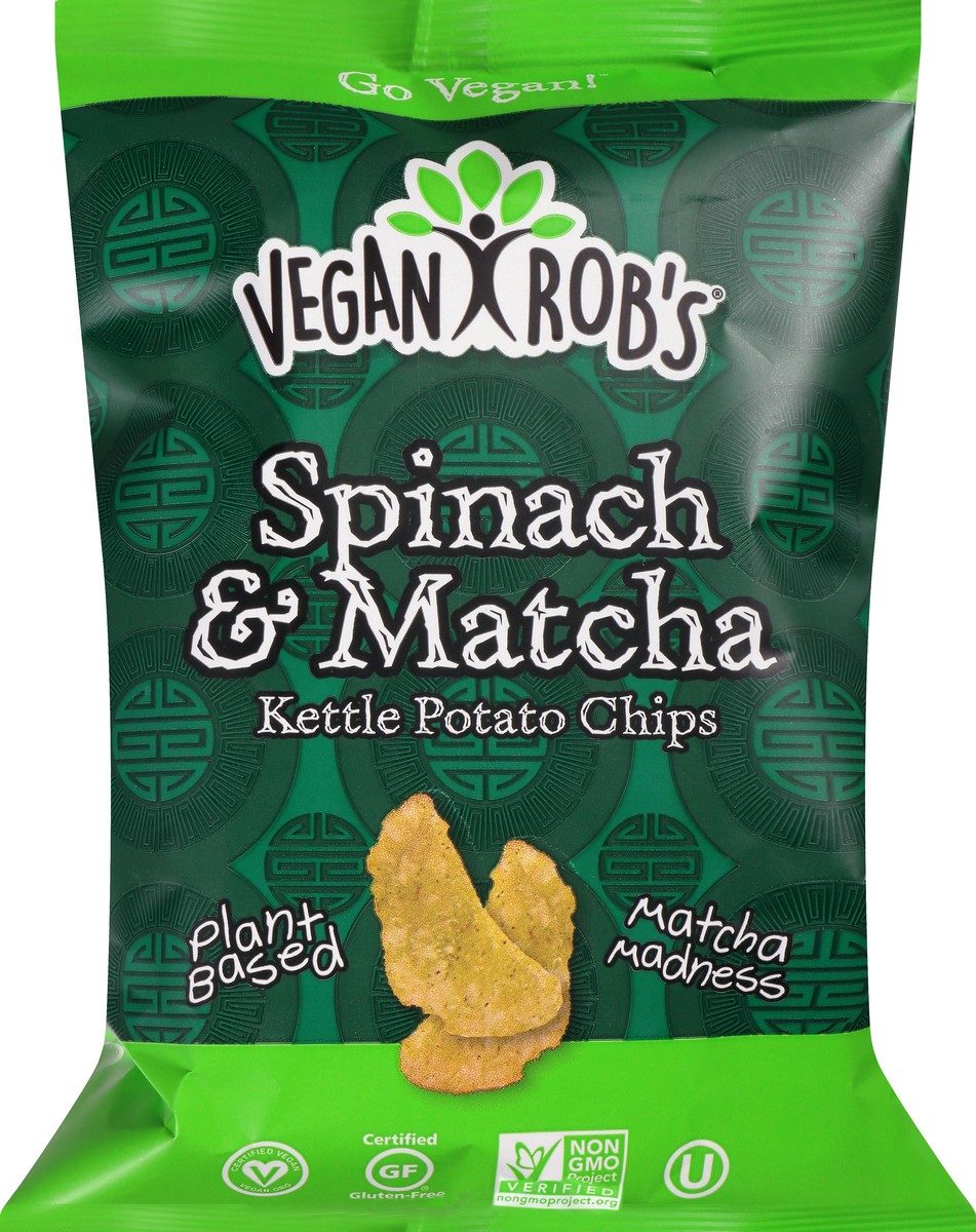 slide 1 of 13, Vegan Rob's Kettle Spinach & Matcha Potato Chips 2 oz, 2 oz