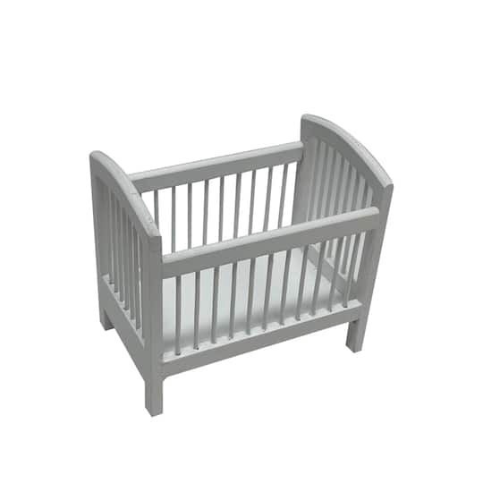 slide 1 of 3, Miniature White Crib By Make Market, 4.2 in x 2.75 in x 4.15 in