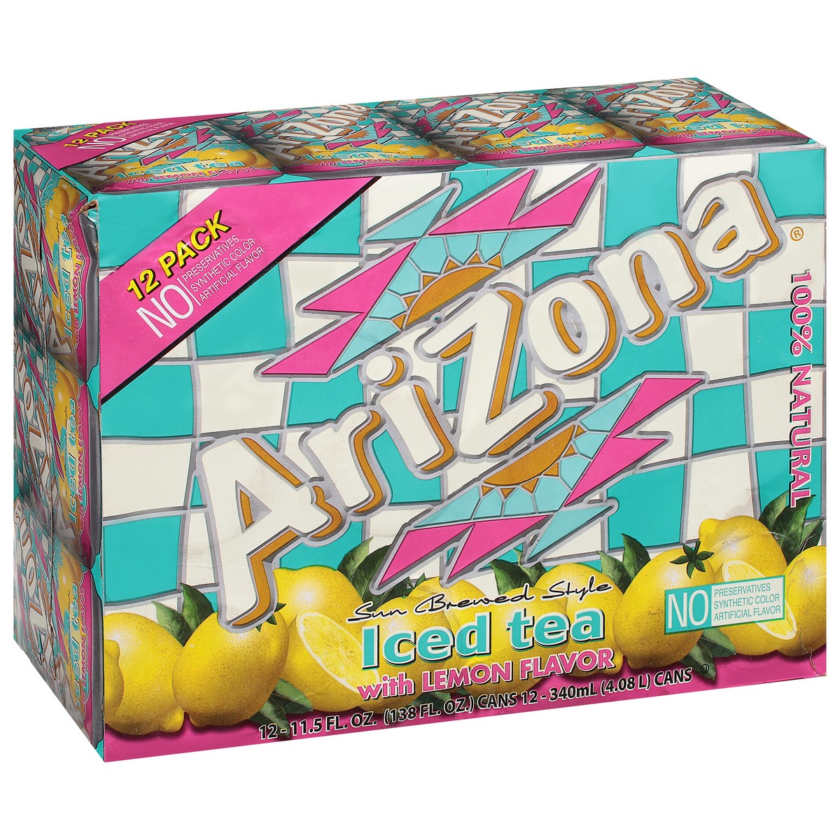 slide 2 of 9, AriZona Iced Tea with Lemon Flavor - 12 ct; 11.5 fl oz, 12 ct; 11.5 fl oz