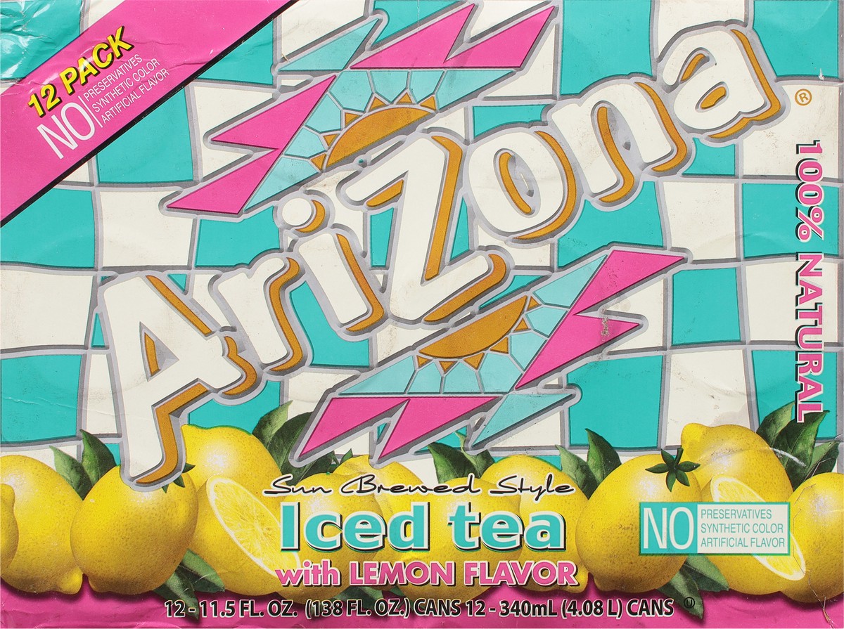 slide 9 of 9, AriZona Iced Tea with Lemon Flavor - 12 ct; 11.5 fl oz, 12 ct; 11.5 fl oz