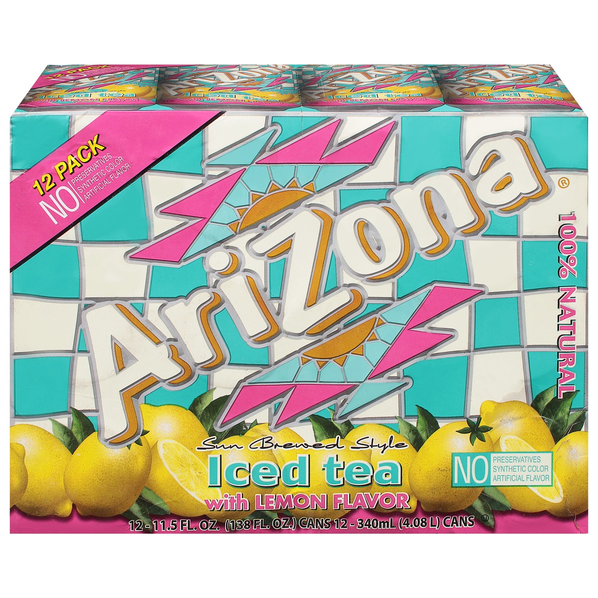 slide 1 of 9, AriZona Iced Tea with Lemon Flavor - 12 ct; 11.5 fl oz, 12 ct; 11.5 fl oz