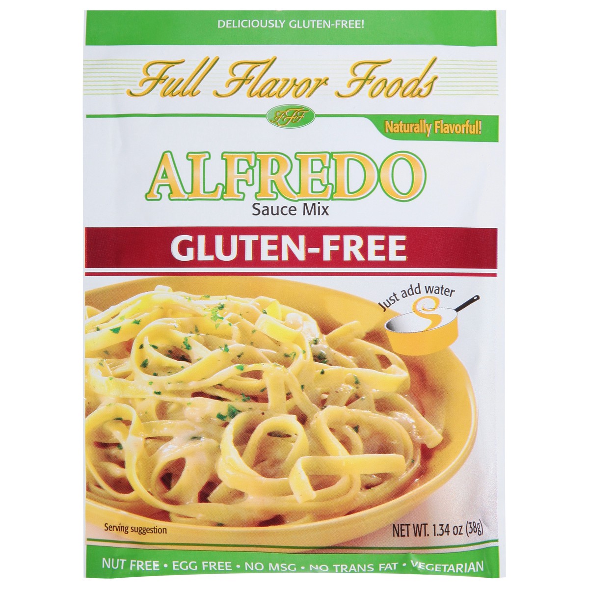 slide 1 of 9, Full Flavor Foods Gluten-Free Alfredo Sauce Mix 1.34 oz, 1.34 oz