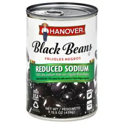 Hanover Black Beans, Reduced Sodium - 15.5 oz