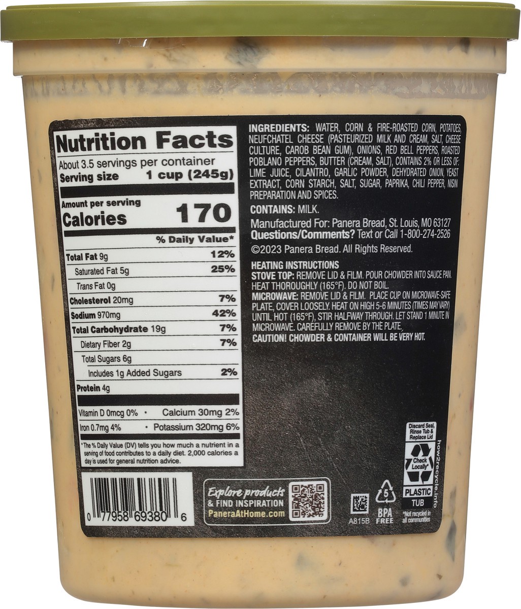 slide 5 of 13, Panera Bread Mexican Style Street Corn Chowder, 32 OZ Soup Cup (Gluten Free), 32 oz