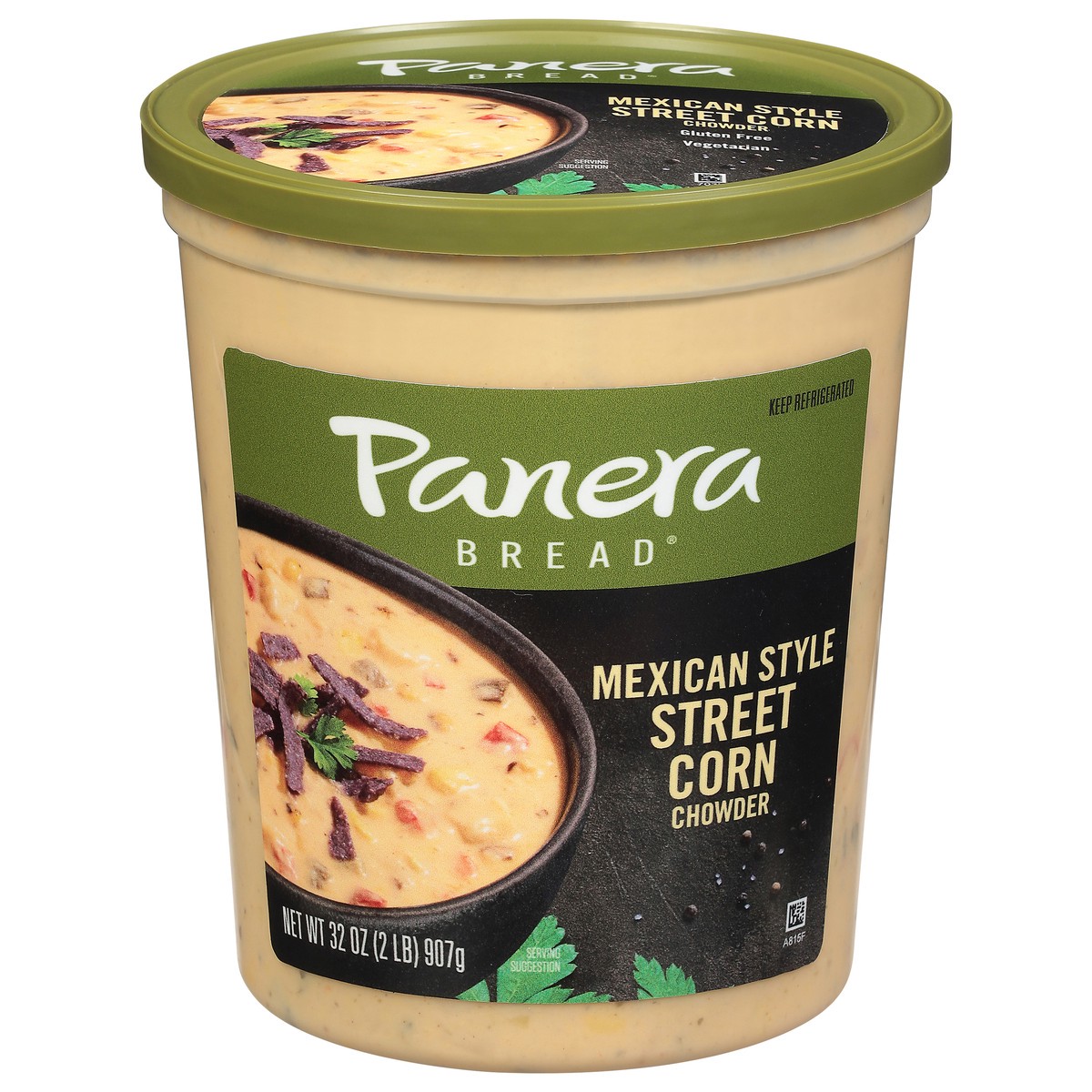 slide 1 of 13, Panera Bread Mexican Style Street Corn Chowder, 32 OZ Soup Cup (Gluten Free), 32 oz