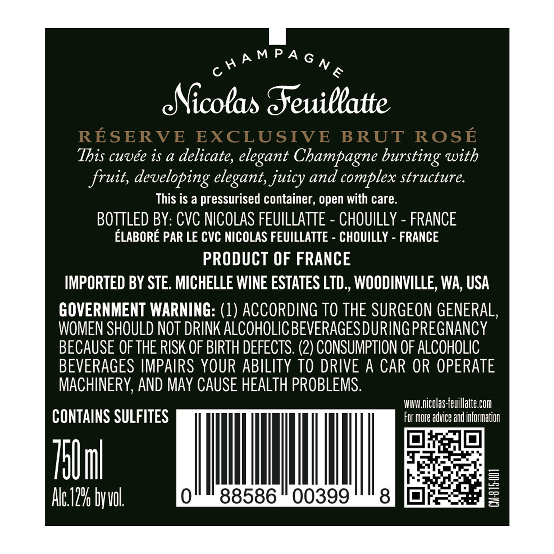 slide 4 of 8, Champagne Nicolas Feuillatte Réserve Exclusive Rosé, 750 mL Bottle, 750 ml