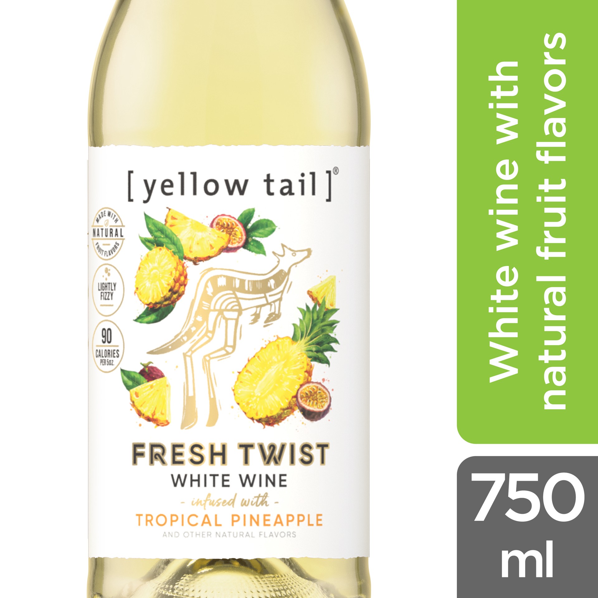slide 6 of 6, Yellow Tail Fresh Twist Tropical Pineapple, 750ml, 750 ml