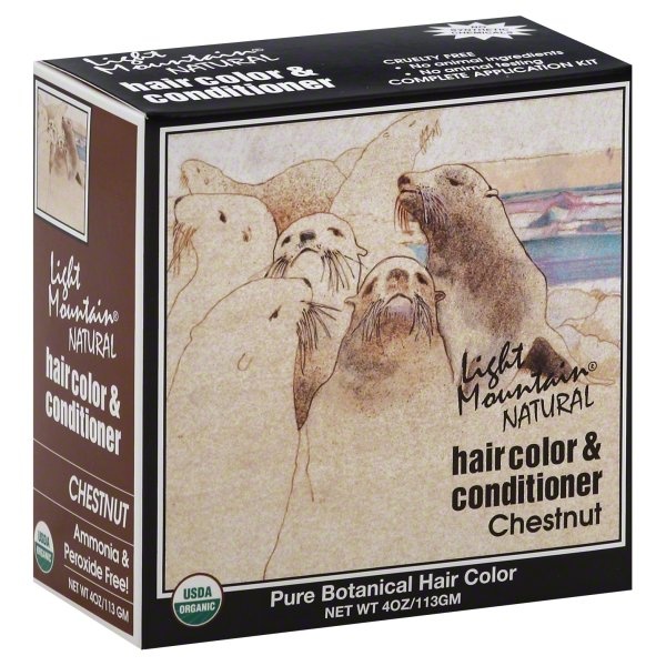 slide 1 of 4, Light Mountain Hair Color & Conditioner, Chestnut, 1 ct