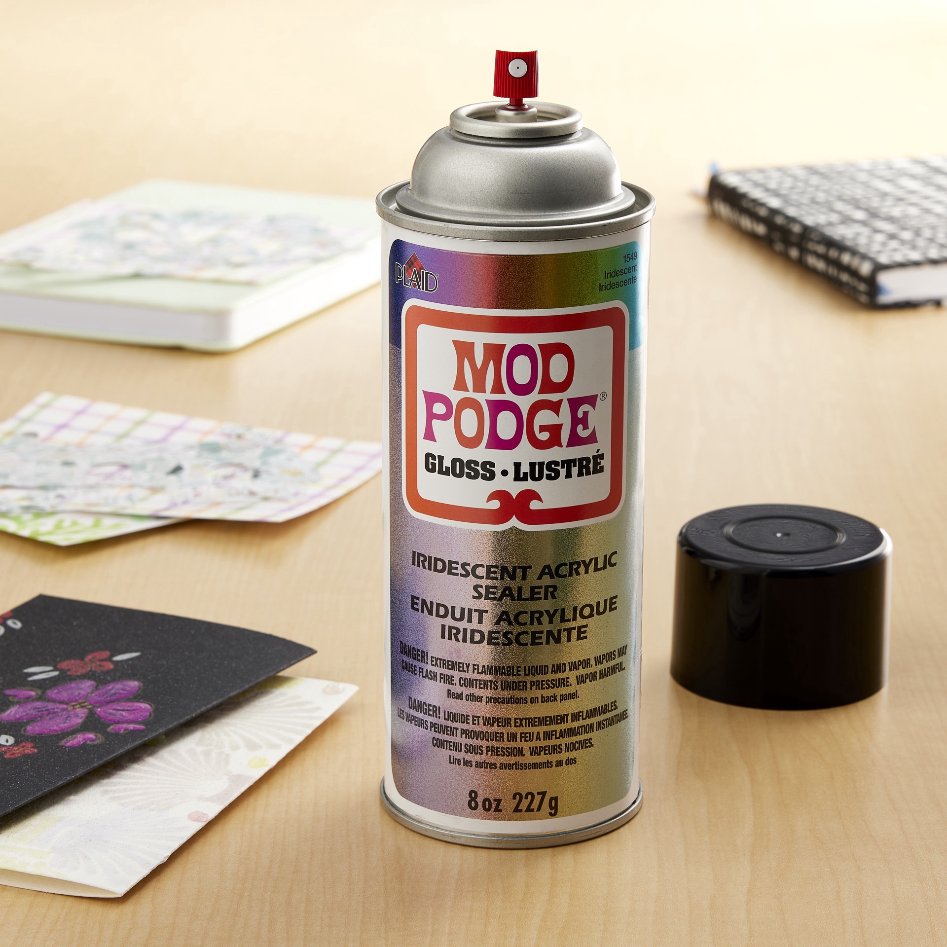 slide 8 of 9, Mod Podge Gloss Iridescent Acrylic Sealer, 8 oz