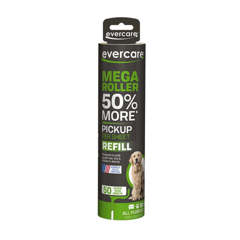 slide 1 of 5, Evercare Pet Mega Floor Lint Roller Refill, 1 ct